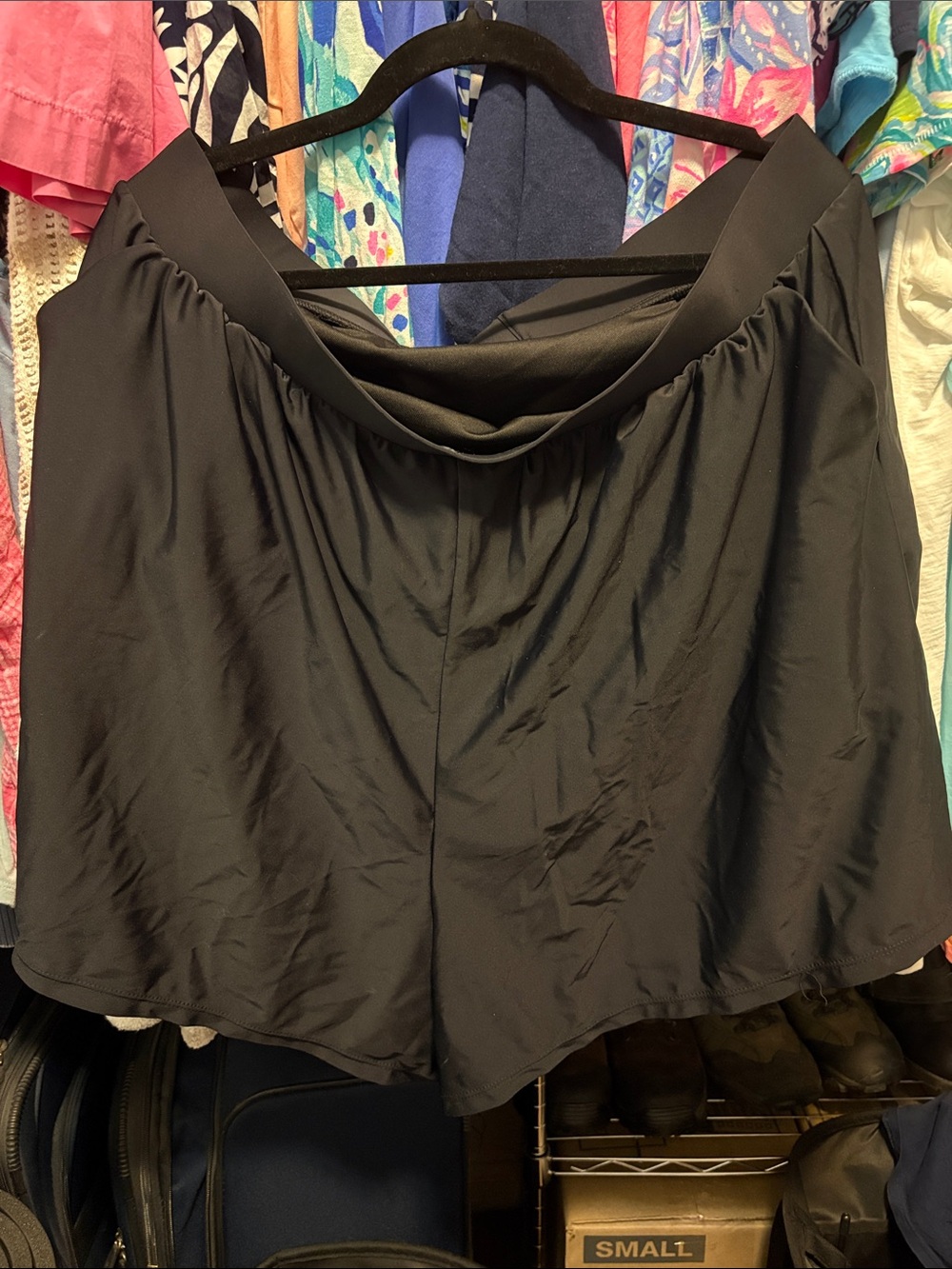 Bloom Chic Black Swim Shorts- pockets!